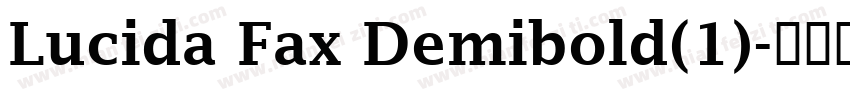 Lucida Fax Demibold(1)字体转换